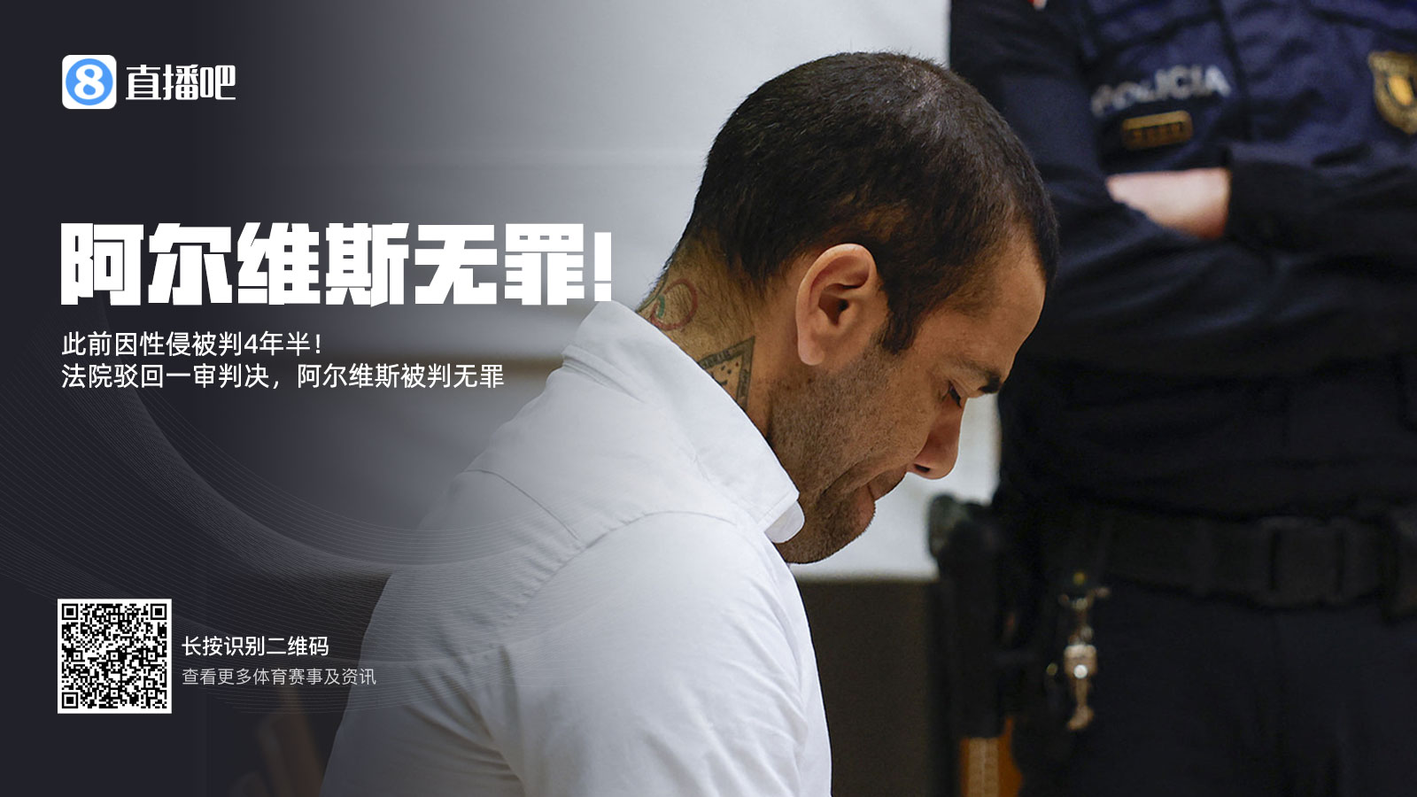 此前被判4年半！阿爾維斯上訴成功無罪釋放 加泰高院駁回一審判決